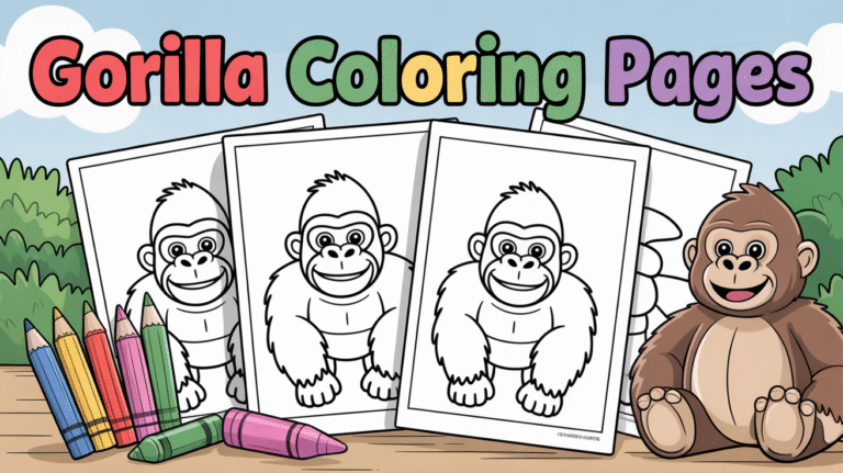 Gorilla coloring pages
