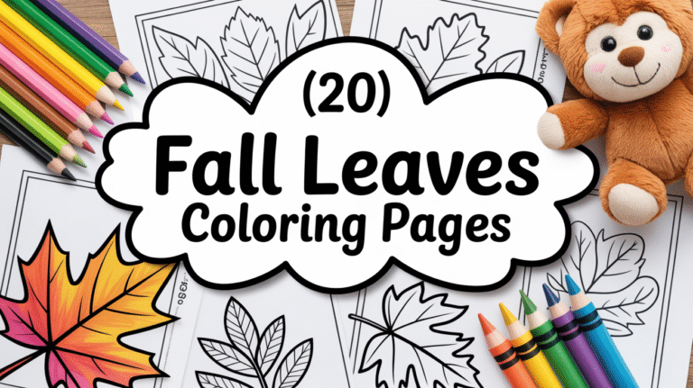 fall leaves coloring pages