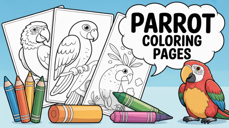 parrot coloring pages
