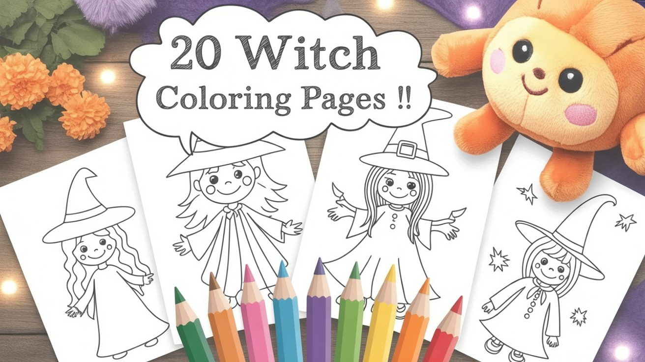 Witch coloring pages
