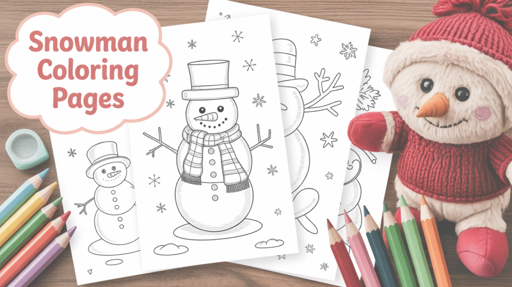 Snowman coloring pages - Love For Coloring