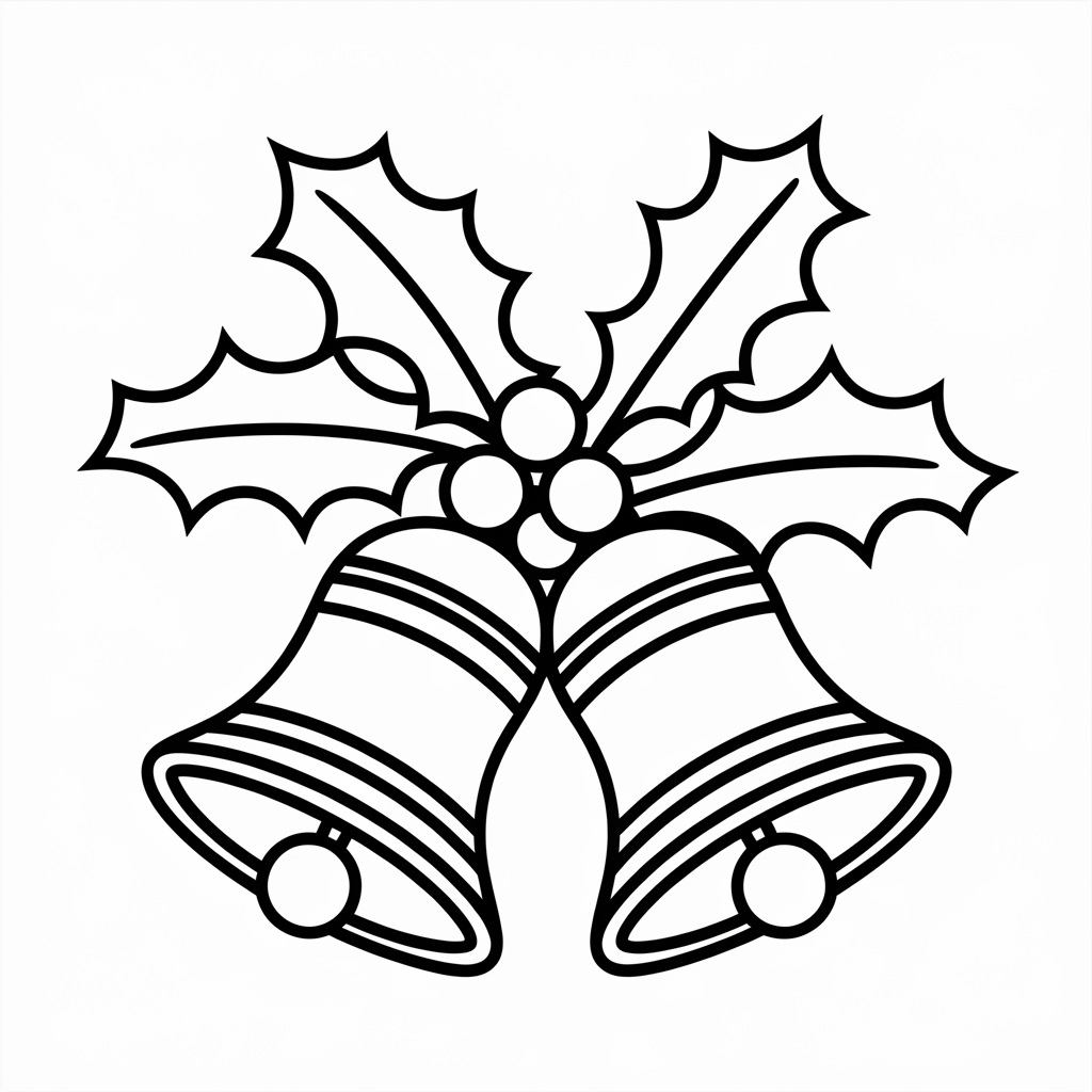 Free Printable Christmas Bell Coloring Pages for Kids