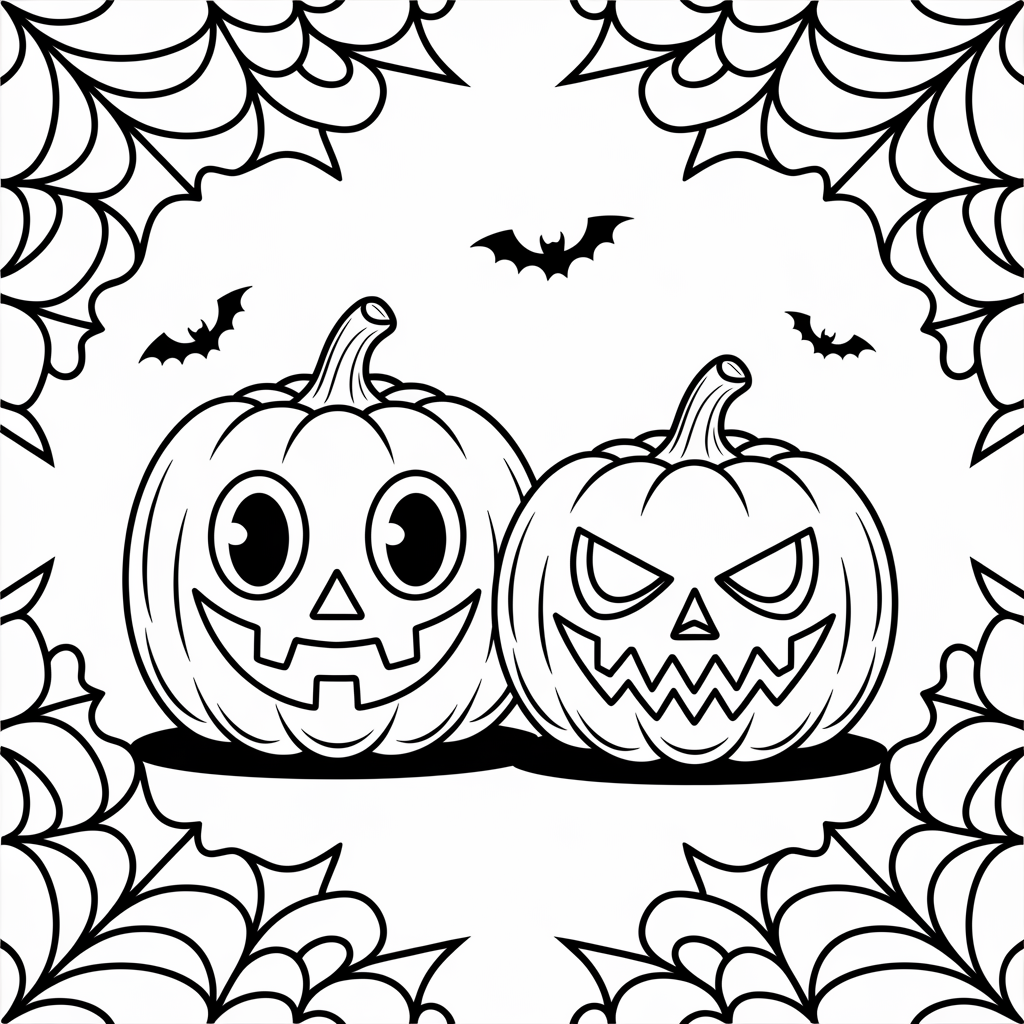 Cute & Creepy Halloween Pumpkin Coloring Pages You’ll Love
