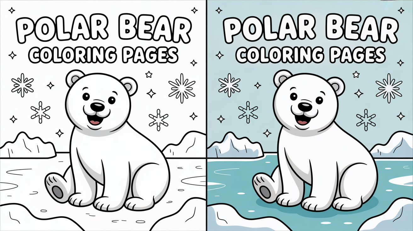 Polar bear coloring pages