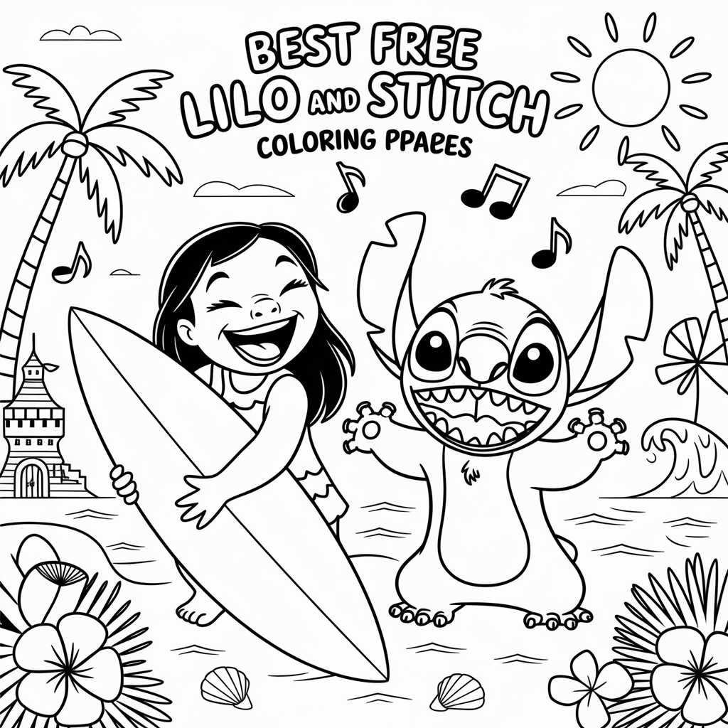 Best Free Lilo and Stitch Coloring Pages to Print for Kids and Disney Fans
