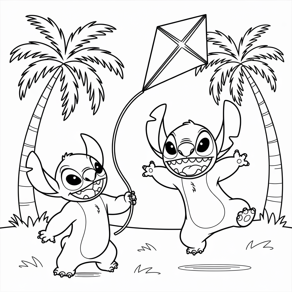  Flying a Kite with Lilo and Stitch 