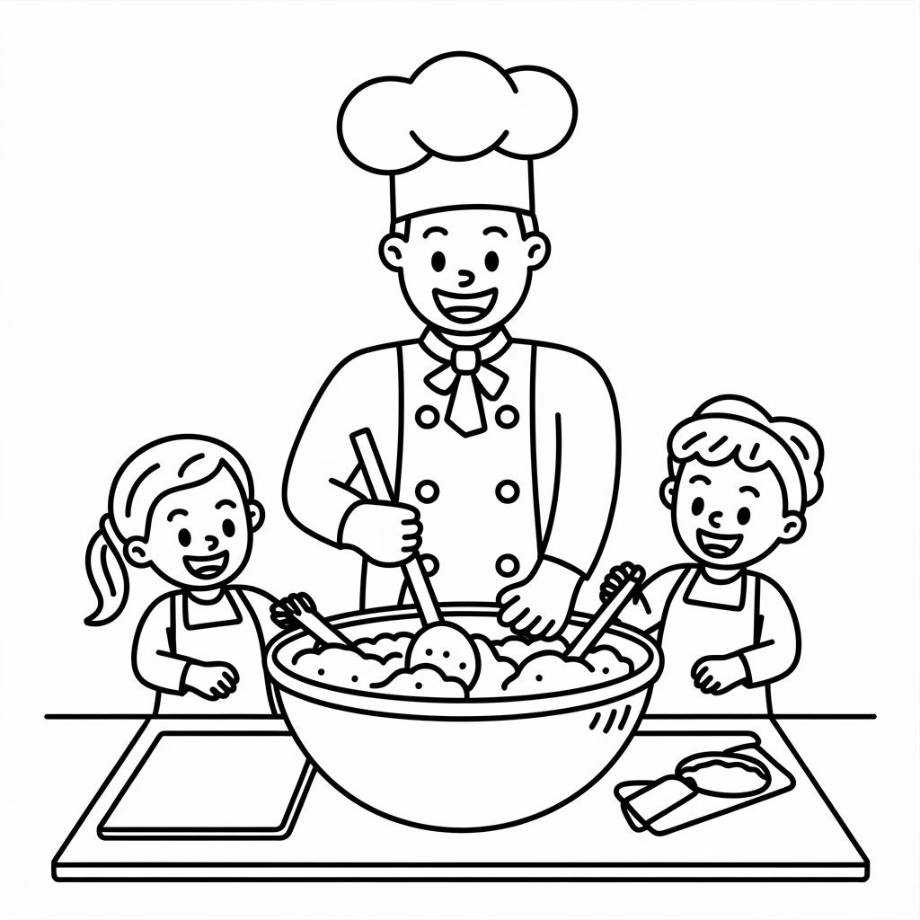 Turkey Chef and Kids Baking
