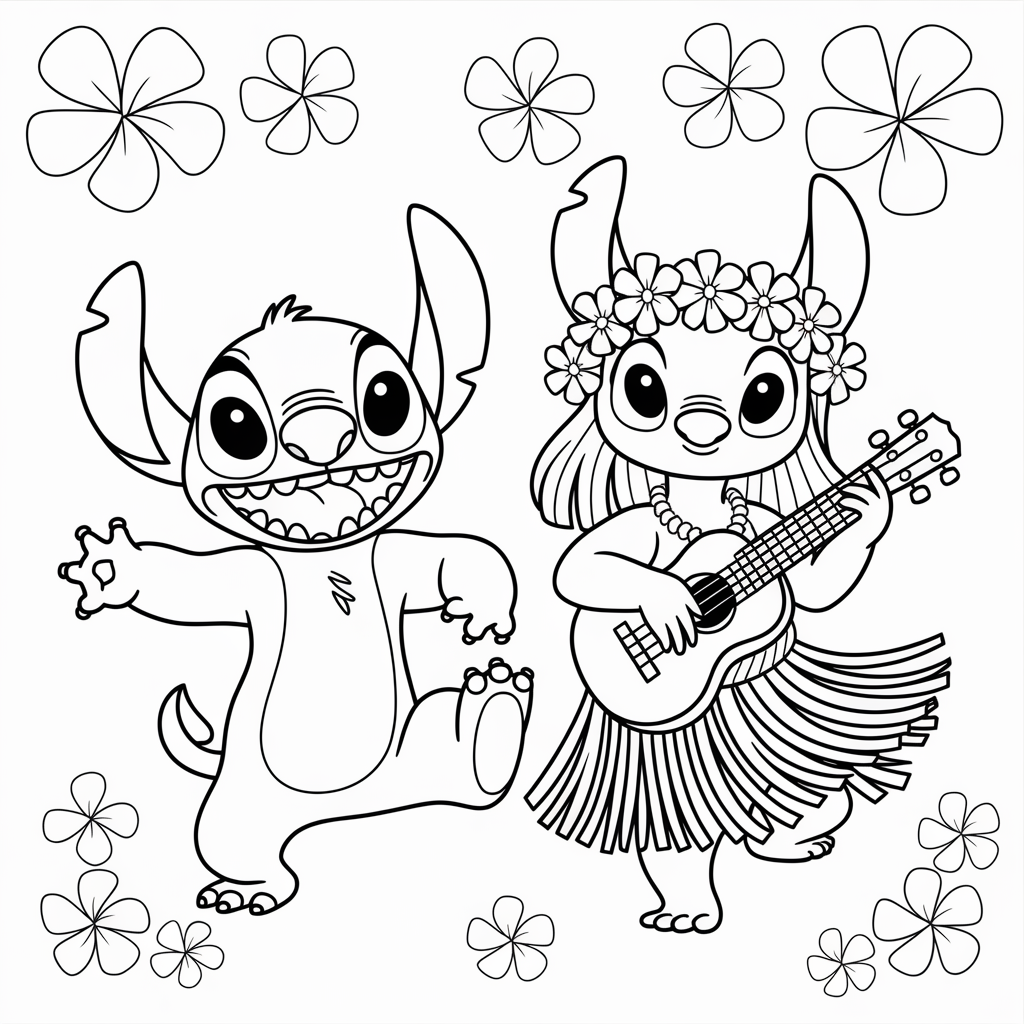  Lilo and Stitch Coloring Page