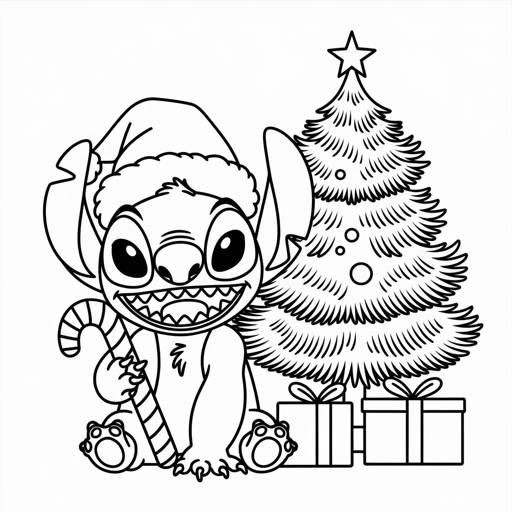 Christmas Stitch Coloring Page
