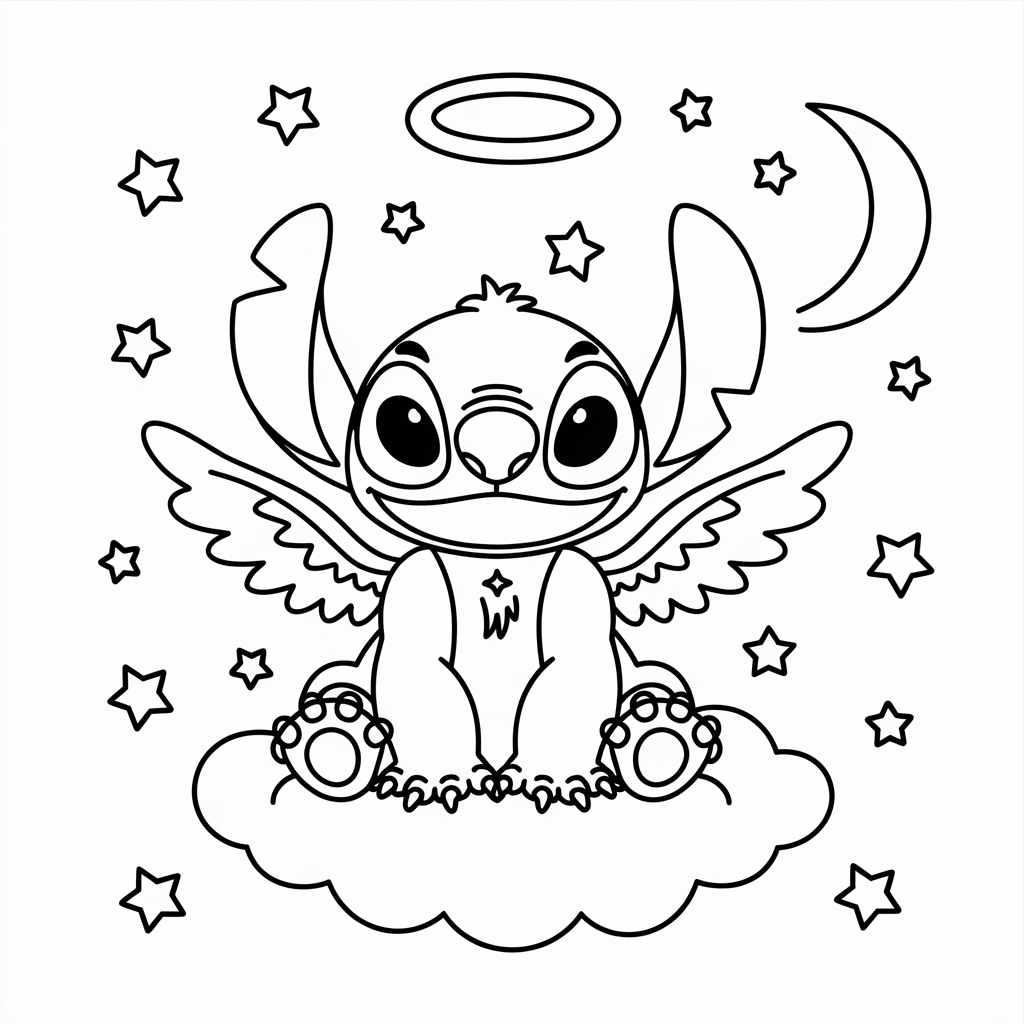 Angel Stitch Coloring Page