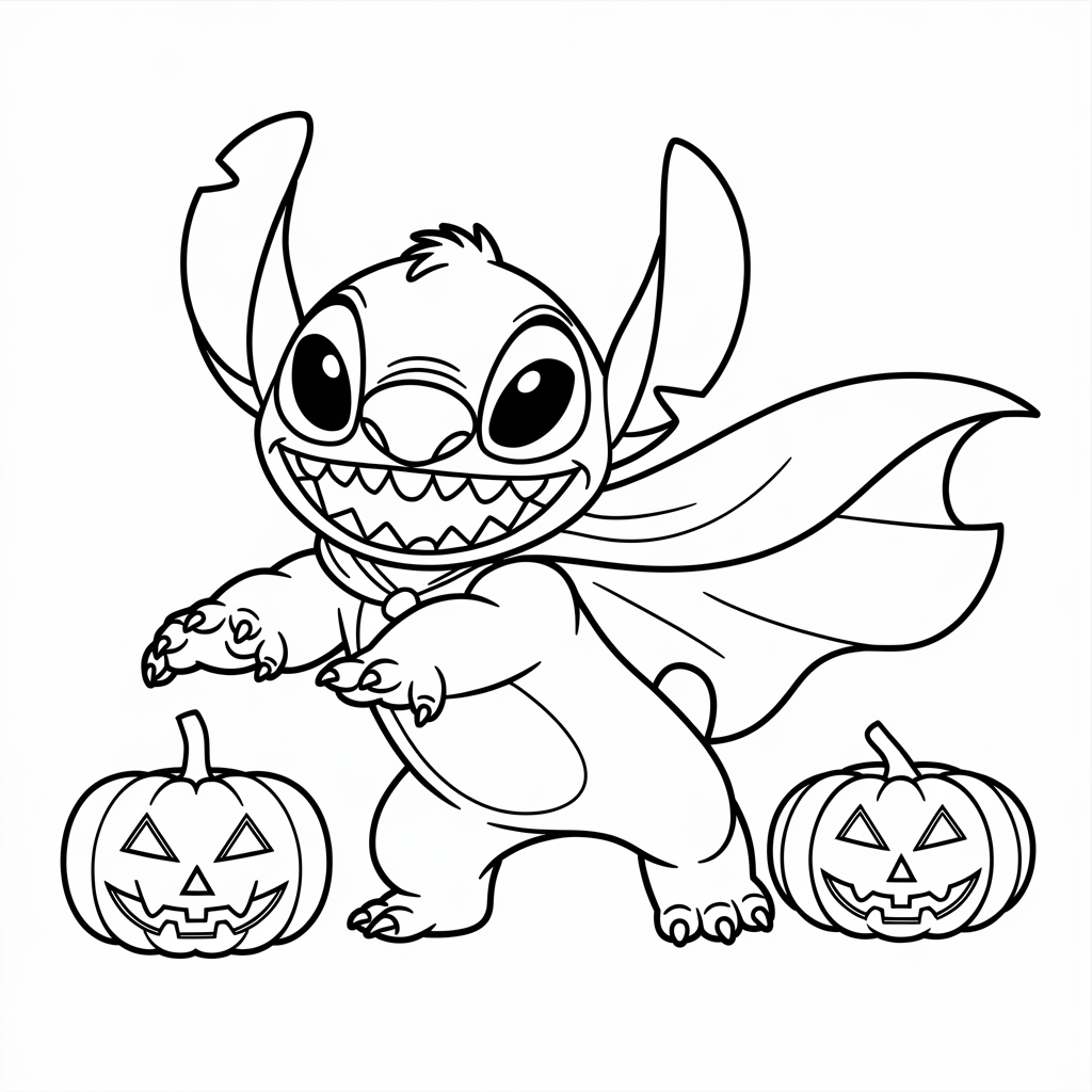 Superhero Stitch Coloring Page