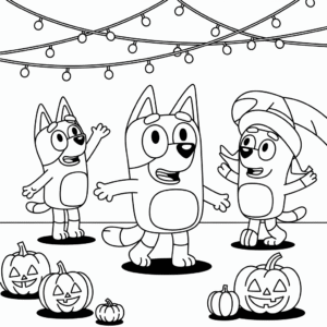 Bluey Halloween Coloring Pages – Free Printable Sheets for Kids - Love ...