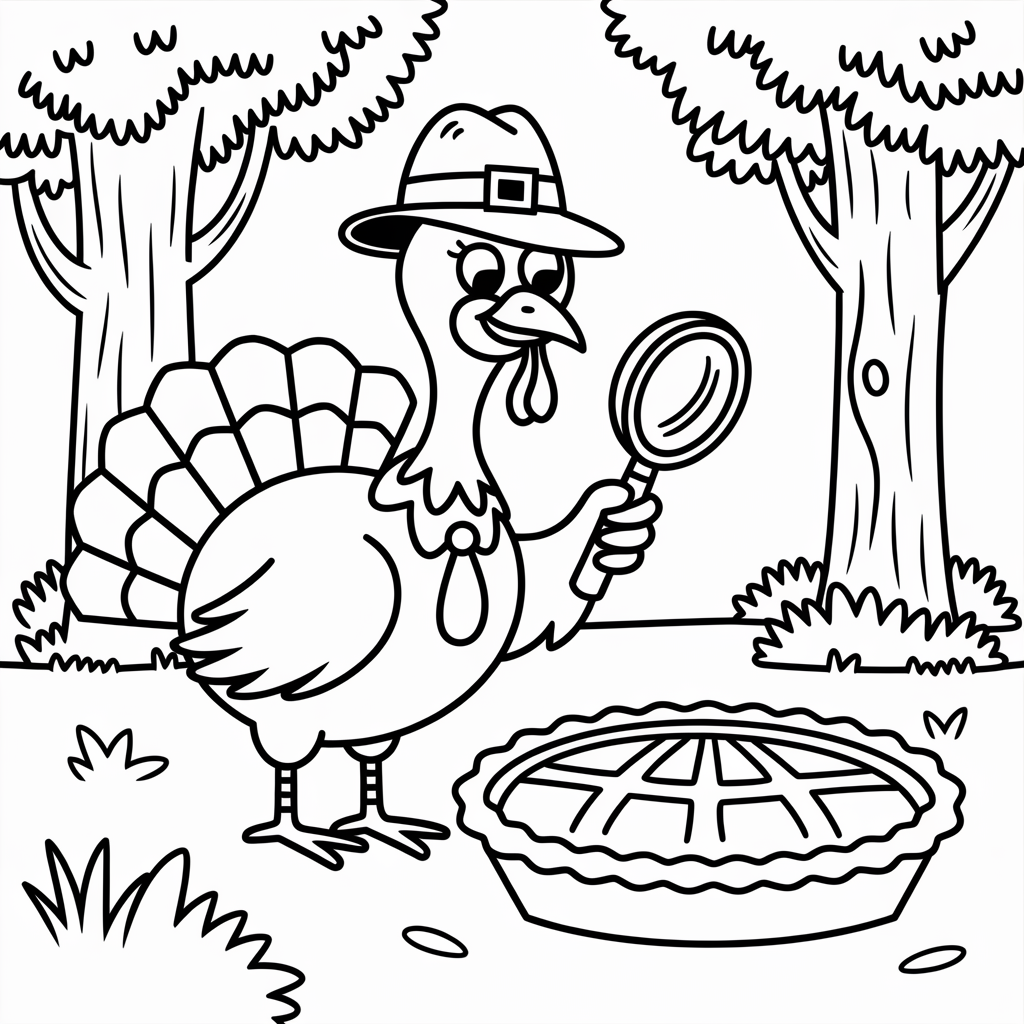 Detective Turkey Finds the Pie