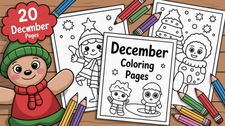 december coloring pages
