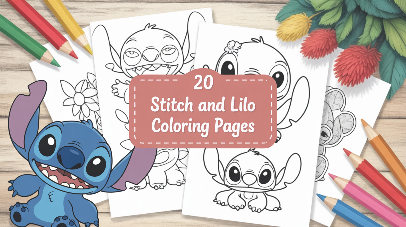 STITCH AND LILO COLORING PAGES