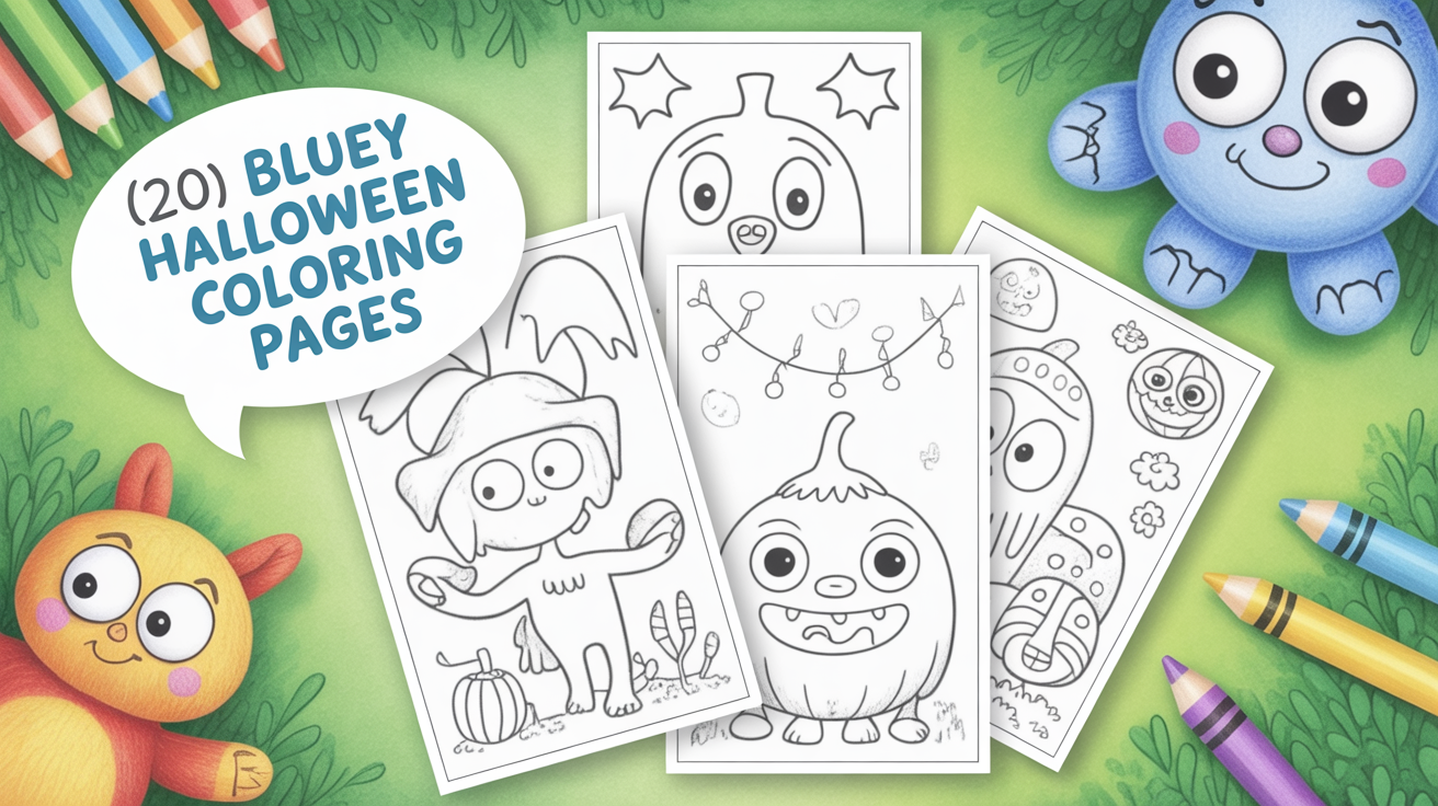 bluey halloween coloring pages