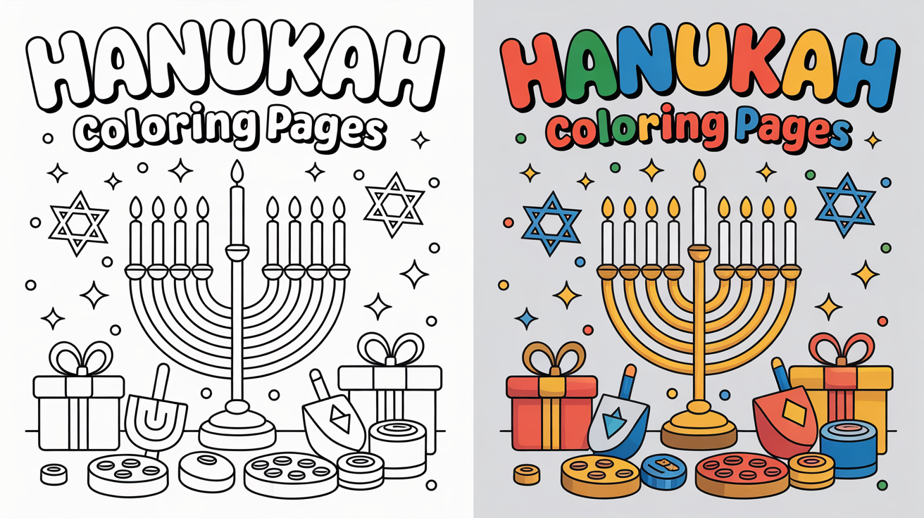 hanukkah coloring pages