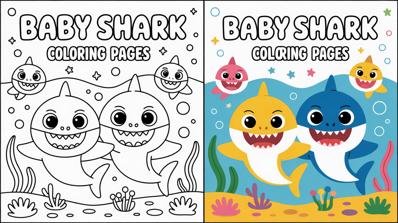 baby shark coloring pages
