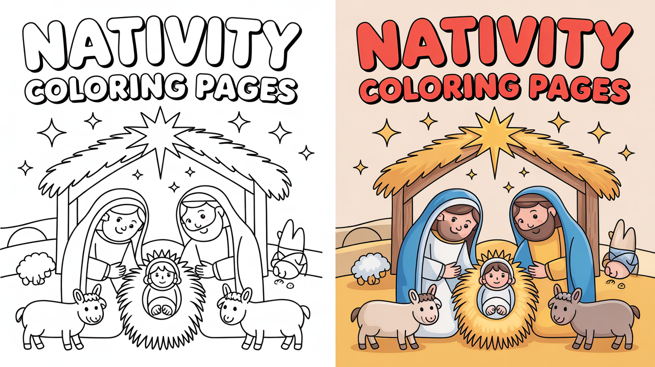 nativity coloring pages