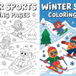 winter sports coloring pages