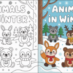 animals in winter coloring pages