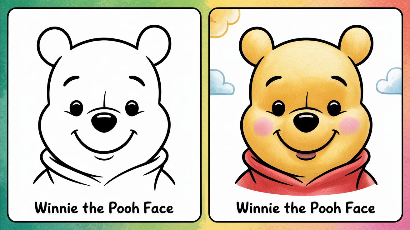 winnie the pooh face coloring pages