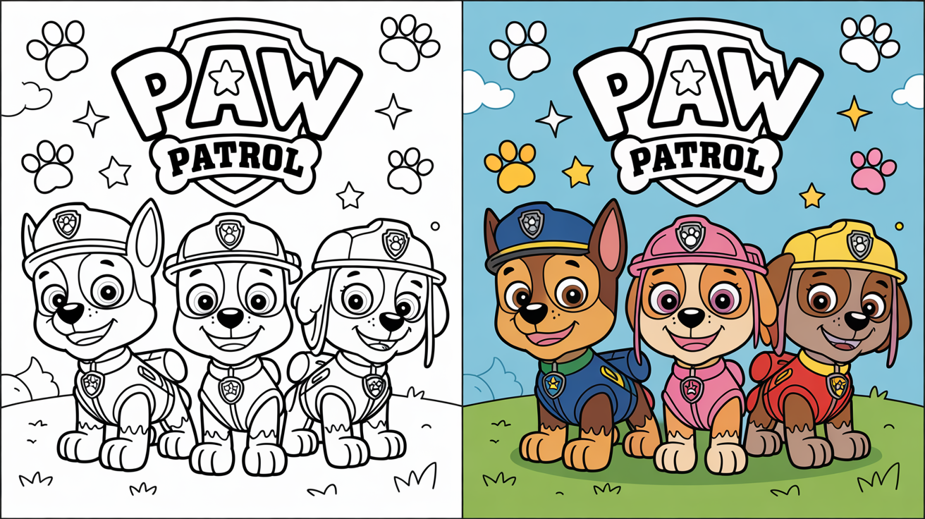 paw patrol coloring pages