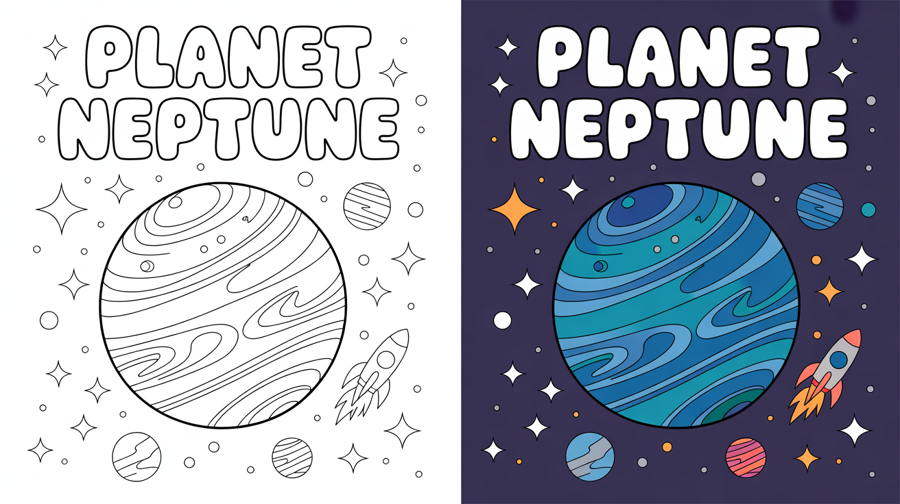 planet neptune coloring pages