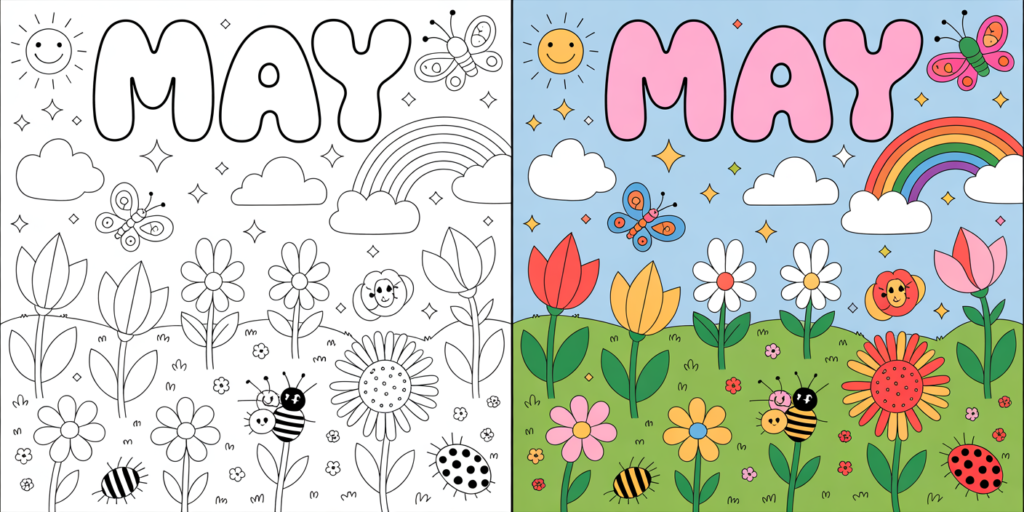 may coloring pages