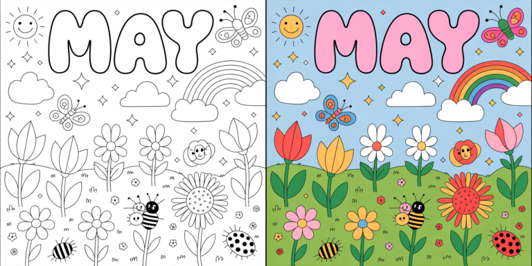 may coloring pages