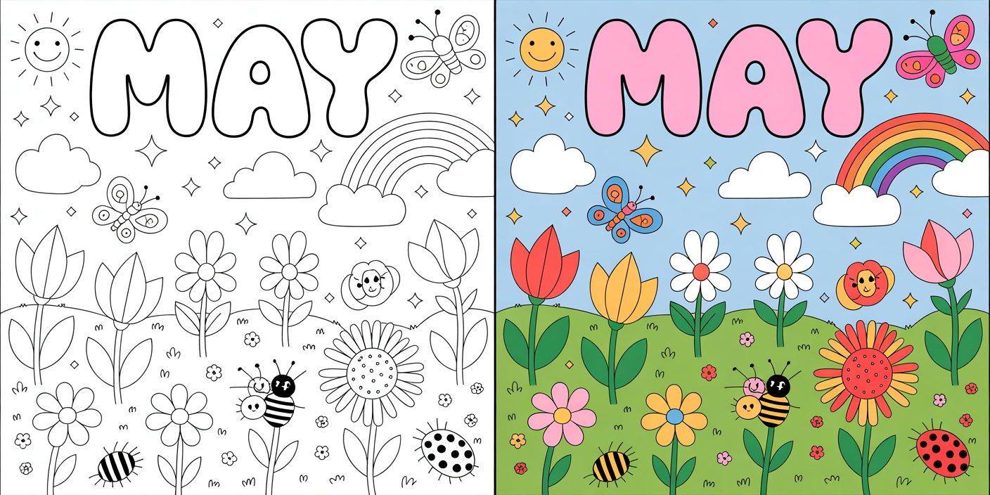 may coloring pages