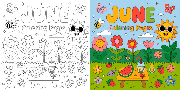 June coloring pages