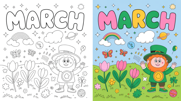 march coloring pages
