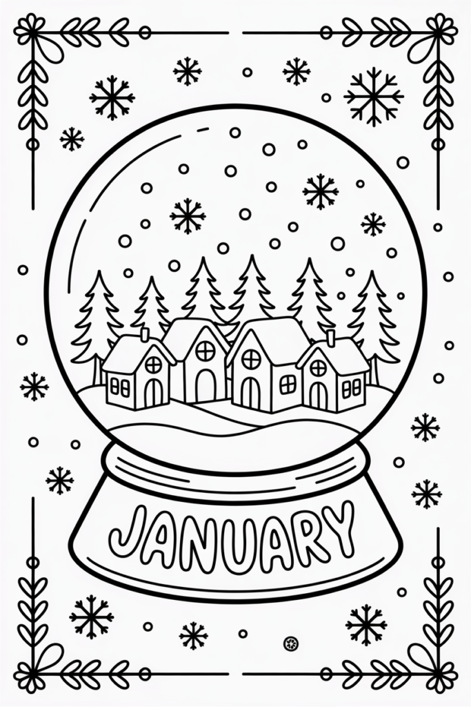January Coloring Pages - Love For Coloring